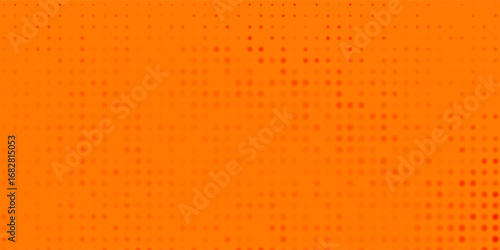 Dots halftone orange color pattern gradient texture with technology digital background. Dots pop art comics with best seller background
