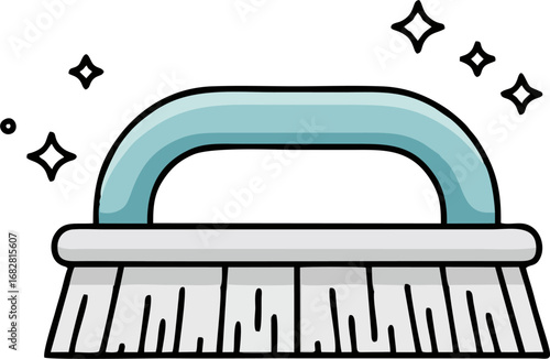 Sparkling scrub brush for cleaning tasks