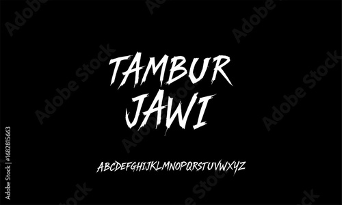 Tambur Jawi Brush Strokes Alphabet Font