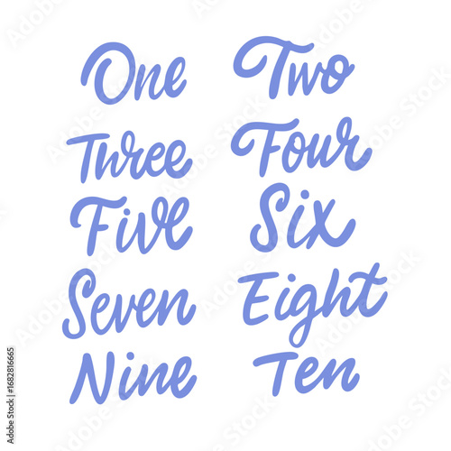 Numerical Words Are Displayed in a Unique Typography Design That Captures Attention