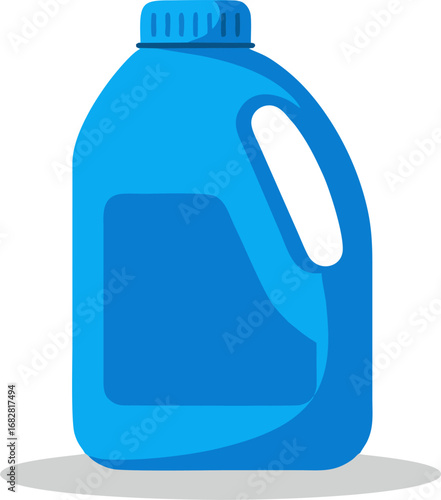 Cartoon blue detergent bottle illustration