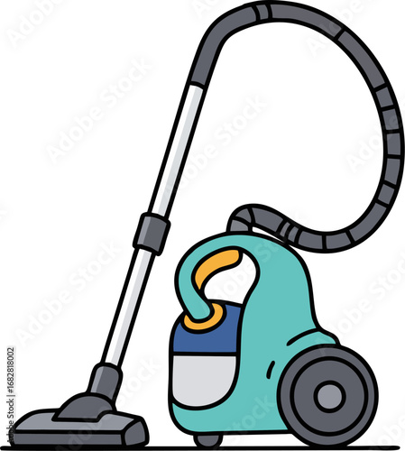 Cheerful vacuum cleaner with flexible hose