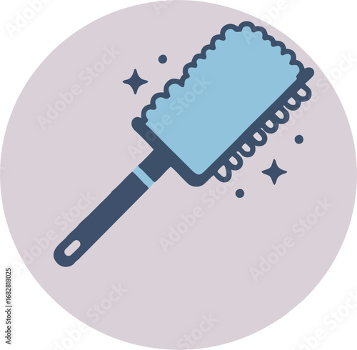 Cleaning Duster Shines within Circle