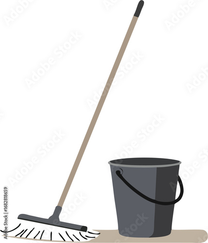 Cleaning time Mop and bucket set