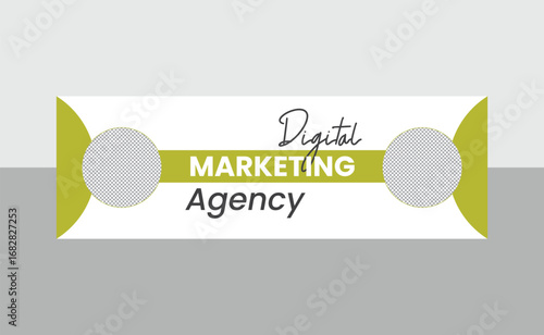 Digital marketing agency banner cover design 