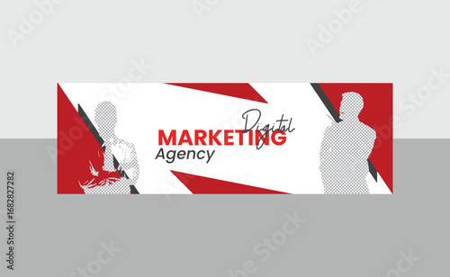 Digital marketing agency banner cover design 