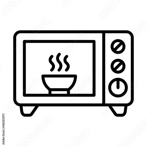microwave line icon