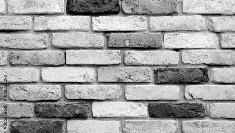 Naklejka premium Gray and white brick wall texture (1)
