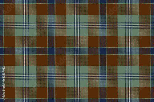 Detailed tartan pattern in earthy tones. Traditional scottish textile design. Useful for backgrounds, textures, or heritage concepts.