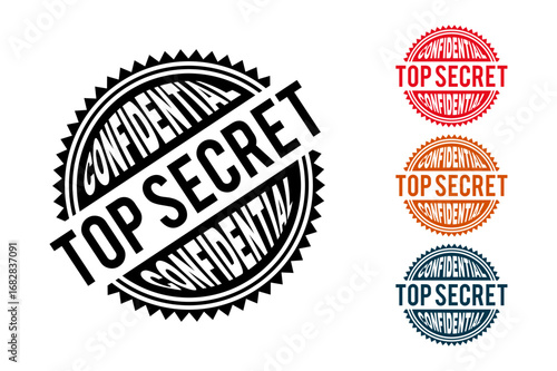 top secret confidential document isolated vector illustration design white background