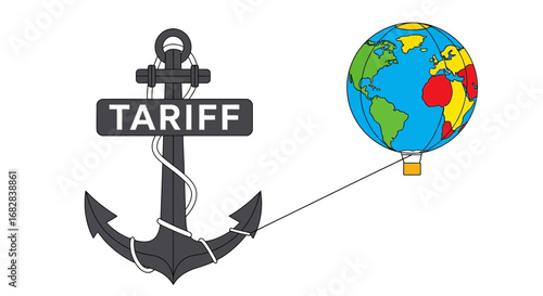 Global Trade Tariffs Concept