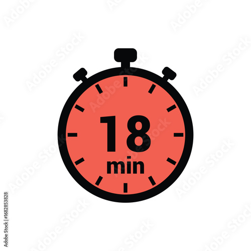 min 18 time icon vector design illustration background