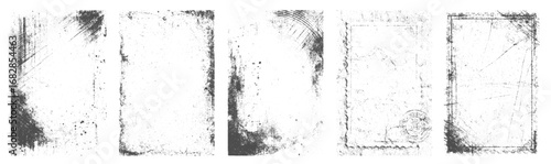 Grunge Black and White Urban Vector set Texture Frames Abstract Scratch Black and White Distressed Texture Dust Overlay Noise Random Gritty Scattered Particle Backdrop vector design whit background.