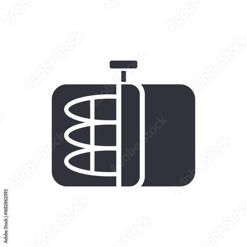 Abstract Graphic Representation Of Secured Luggage For Travel And Tour Designs