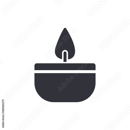 Symbolic Candle Icon With A Gentle Flame Offering Warmth And Spiritual Illumination