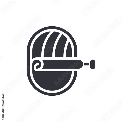 Delicate Image Of A Metallic Container Holding Marinated Seafood Culinary Delight