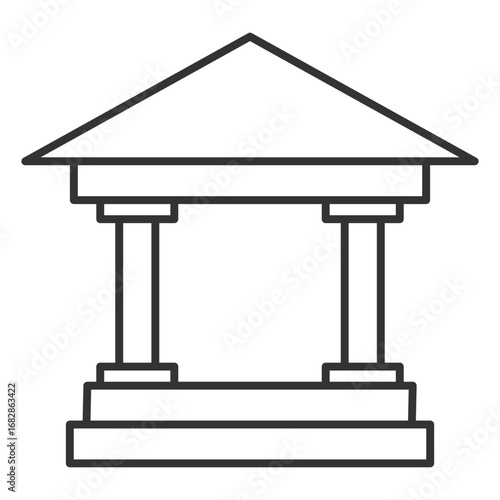 Governance Outline Icon Element For Design
