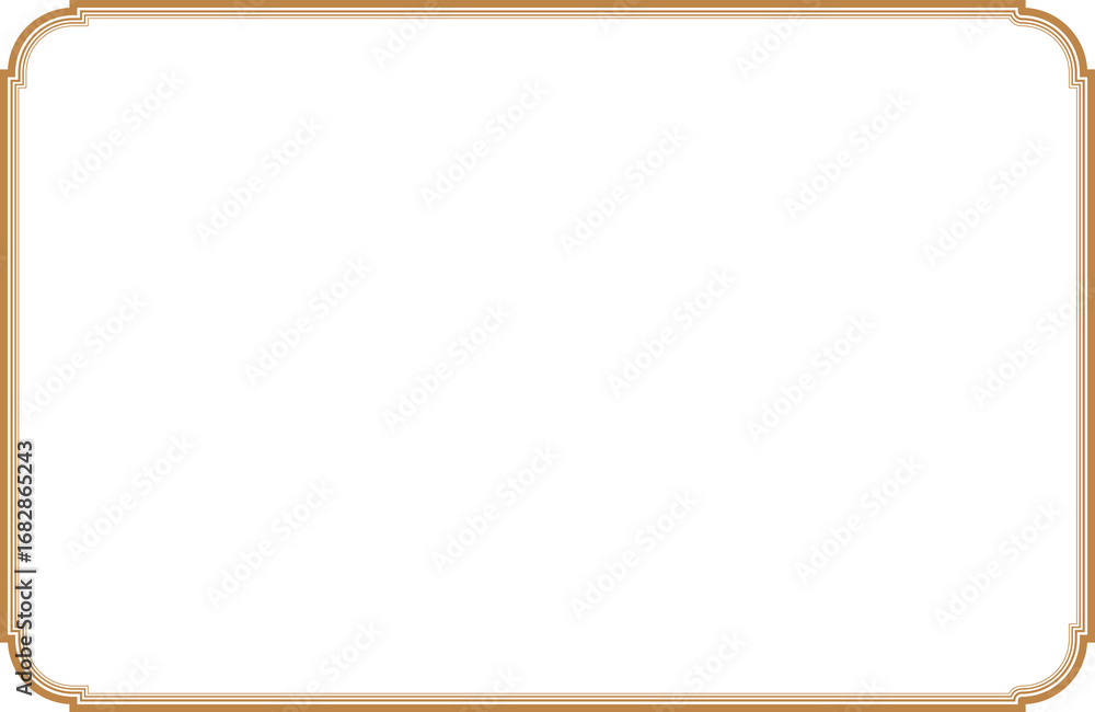 custom made wallpaper toronto digitalGolden Multiline Certificate Frame with Curved Corner. 2