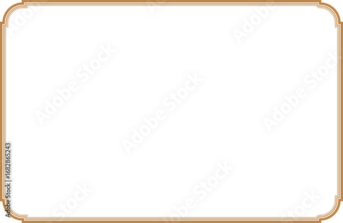 Wallpaper Mural Golden Multiline Certificate Frame with Curved Corner. 2 Torontodigital.ca