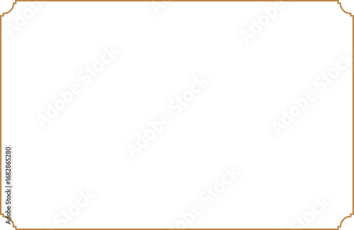Wallpaper Mural Golden Multiline Certificate Frame with Curved Corner. 3 Torontodigital.ca