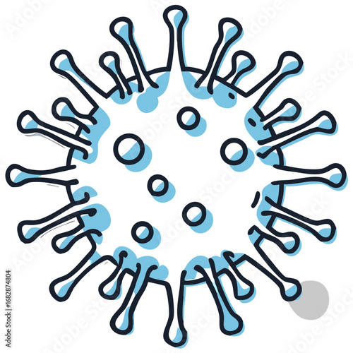 Coronavirus icon representing viral infection
