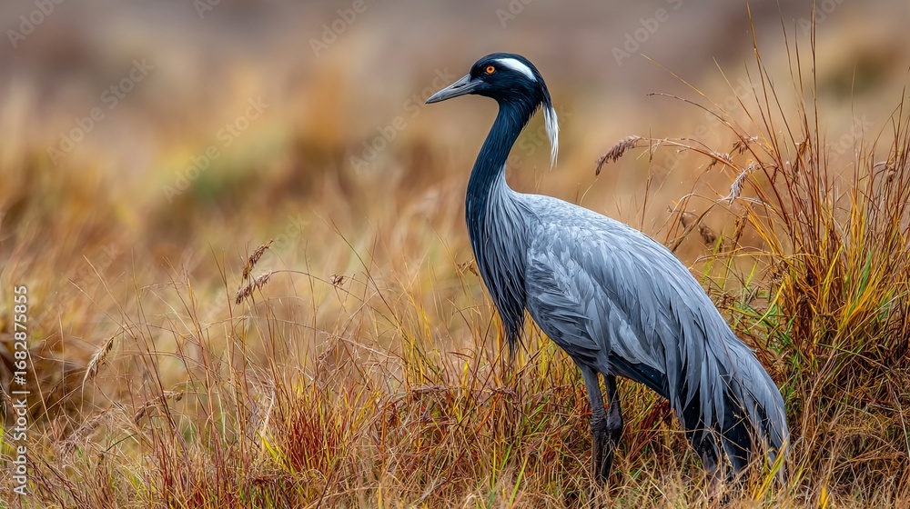 Obraz premium Elegant Crane in Natural Habitat