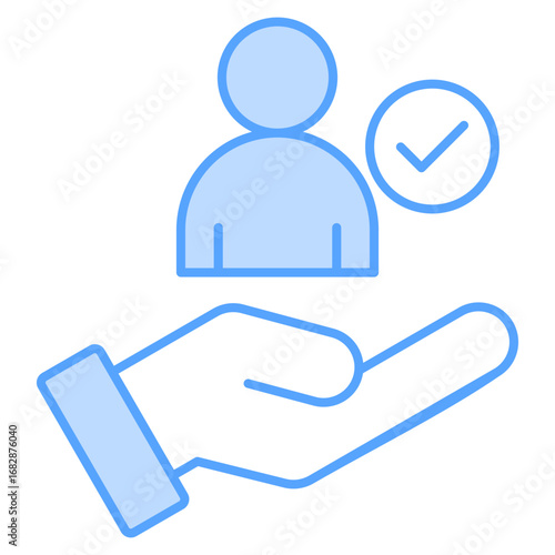 Responsibility Blue White Color Icon Element For Design