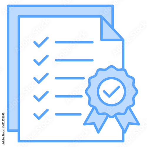 Compliance Blue White Color Icon Element For Design