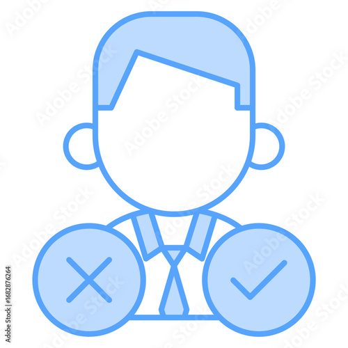 Decision Making Blue White Color Icon Element For Design