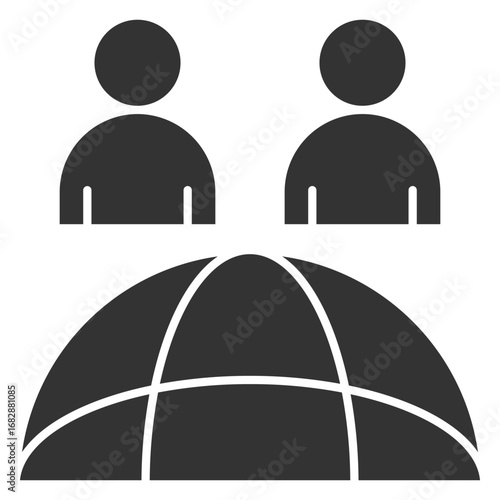 Humanity Glyph Color Icon Element For Design
