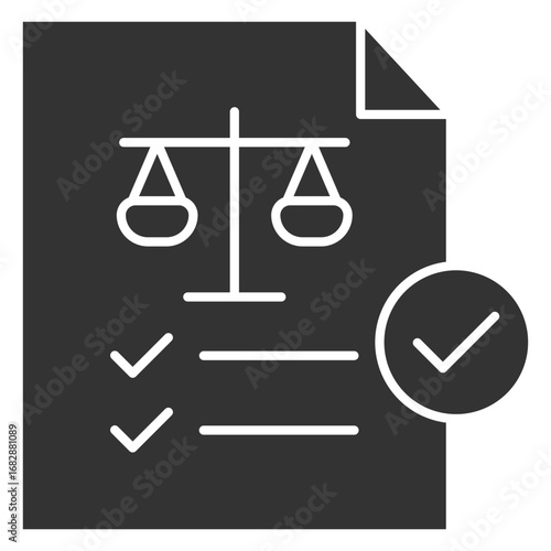 Legality Glyph Color Icon Element For Design
