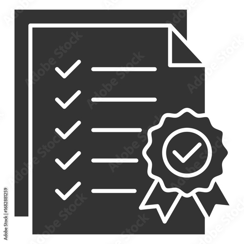 Compliance Glyph Color Icon Element For Design