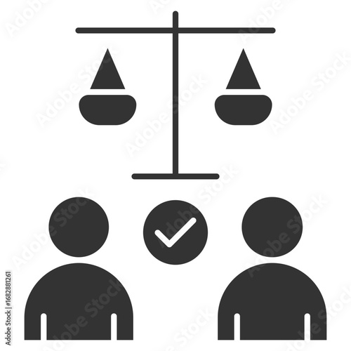 Rights Glyph Color Icon Element For Design