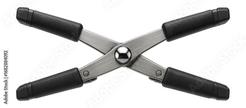 Foto Compact scissor-action spreader for a home DIY toolbox.