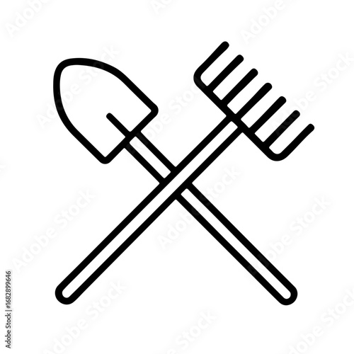 Vector illustration of isolated black steel cutlery set: a fork, spoon, and knife