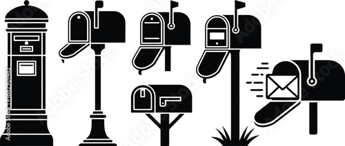 Mailbox Collection Diverse Designs for Mail Delivery and Postbox Options