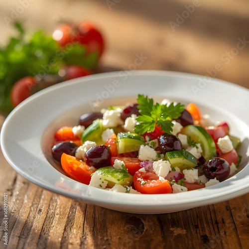 vegetable salad with feta cheese