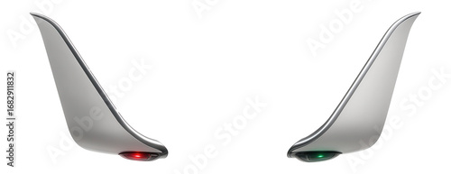 Aerodynamic wingtips with blended winglets and navigation lights