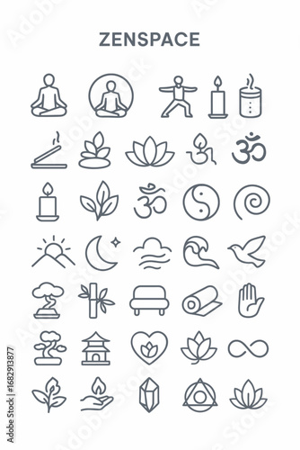 A comprehensive set of thin line icons illustrating smart city concepts, urban innovation, and sustainable technology infrastructure