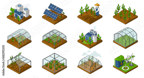 Sustainable farming practices: isometric agriculture and renewable energy