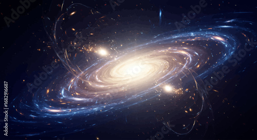 Majestic Spiral Galaxy A Cosmic Dance of Stars and Light