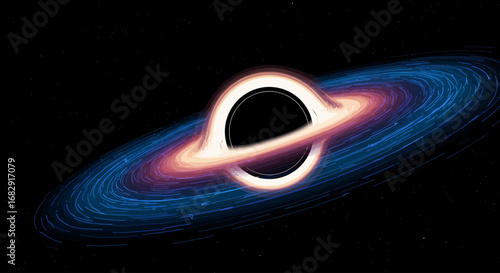Cosmic Majesty A Black Hole's Enigmatic Dance in the Cosmos
