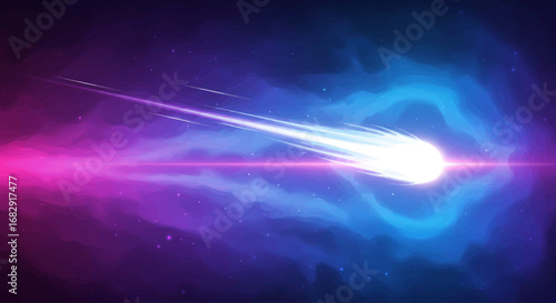 Cosmic Comet's Spectacular Journey A Celestial Display of Light and Color