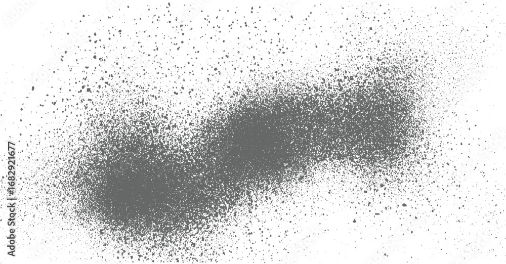 Obraz na plátně Grey spray paint splatter texture vector