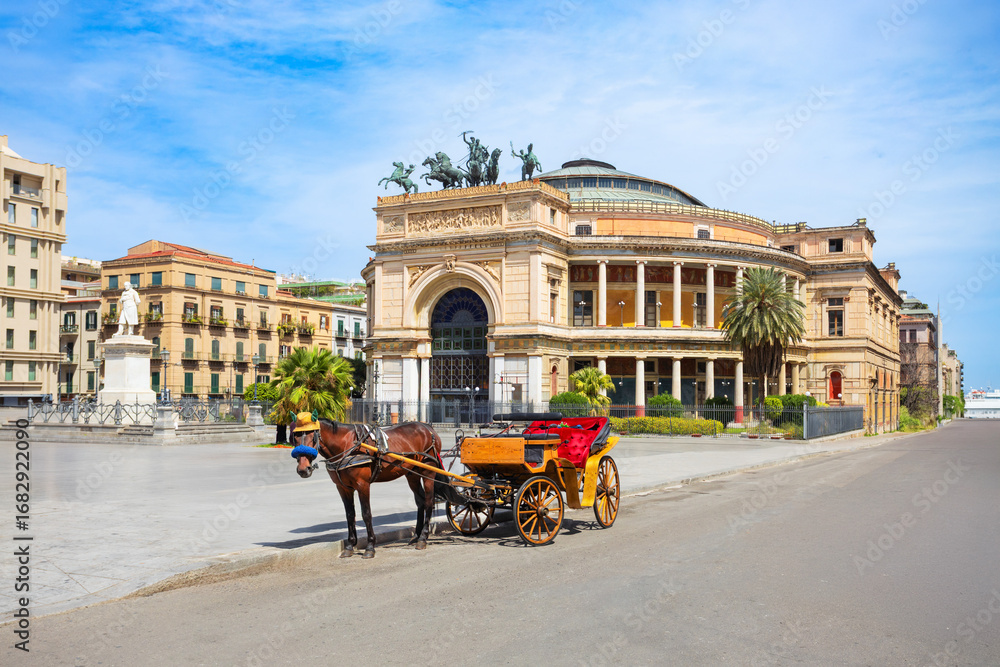 Fototapeta premium Teatro Politeama Garibaldi theater in Palermo, Sicily