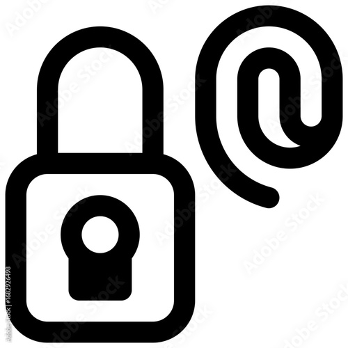 Biometrics. Outlined stroke vector icon with black-filled details.