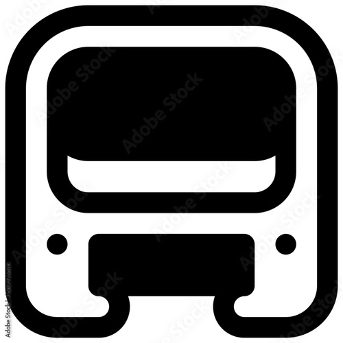 Maglev train. Outlined stroke vector icon with black-filled details.