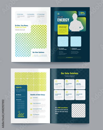 Modern Solar Panel Energy Solutions Brochure Design