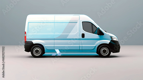 white delivery van on the road
