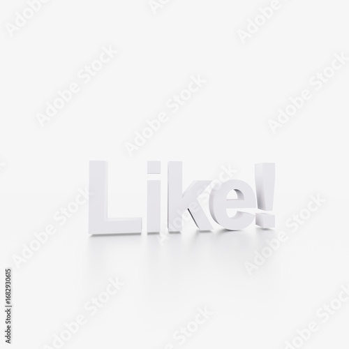 like 3d text 好き　いいね　お気に入り　subscribe